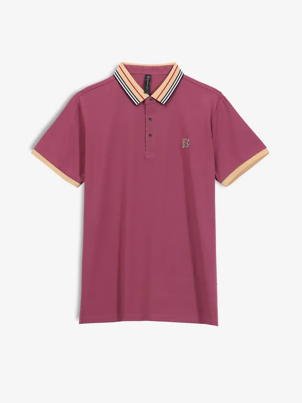 COOKYSS plain maroon cotton t-shirt