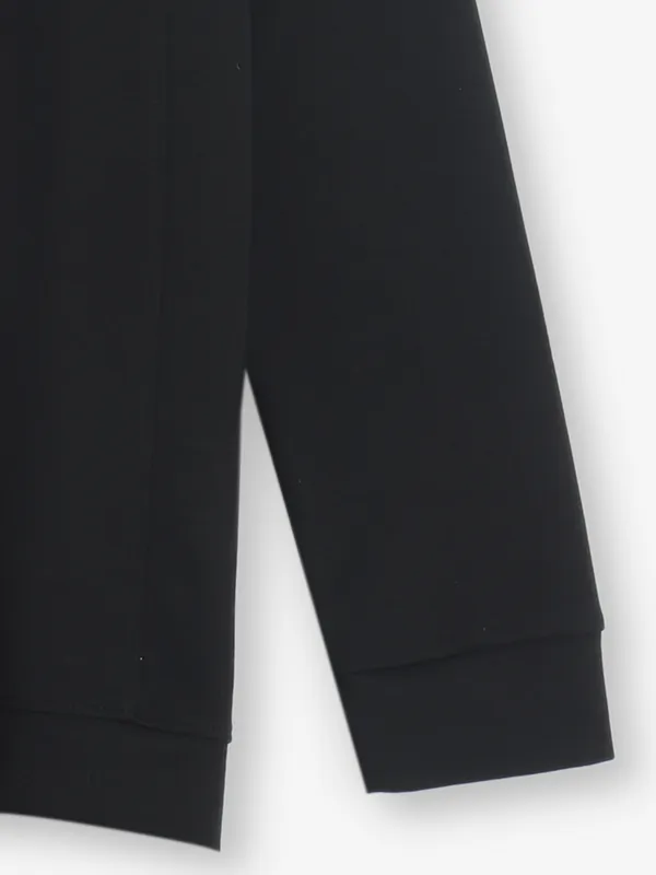 COOKYSS printed black cotton slim fit t-shirt