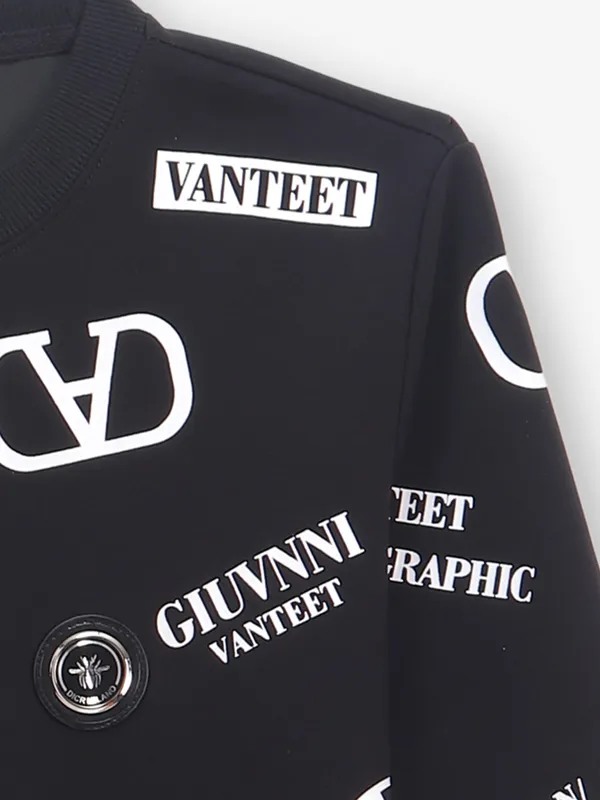 COOKYSS printed black slim fit t-shirt in cotton