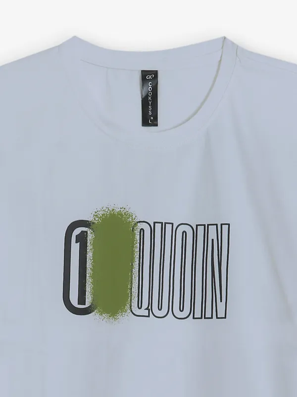 COOKYSS printed off-white cotton t-shirt