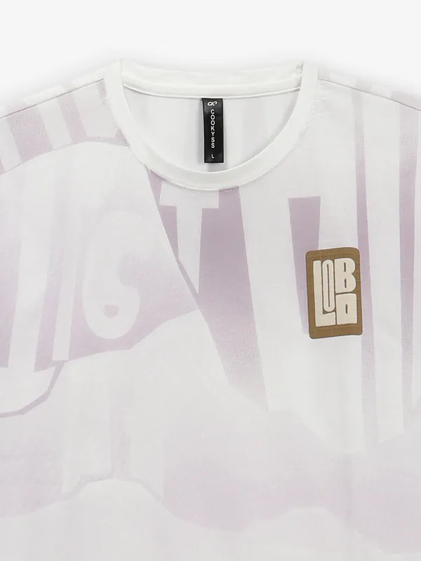 COOKYSS printed white t-shirt in cotton