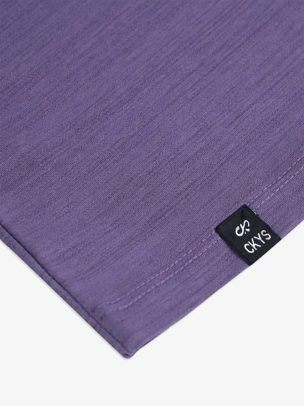 COOKYSS purple plain half sleeves t-shirt