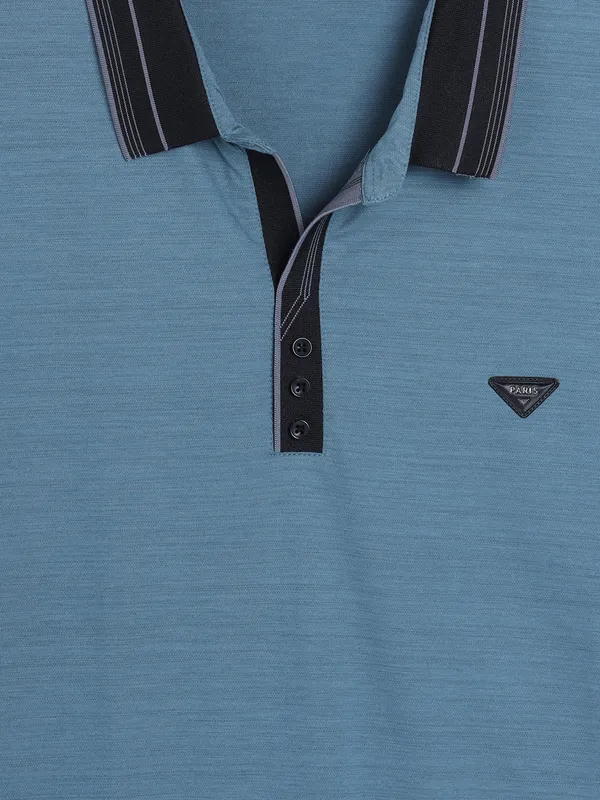 COOKYSS rama blue cotton plain t-shirt