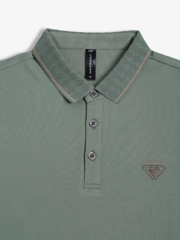Cookyss sage green plain t shirt