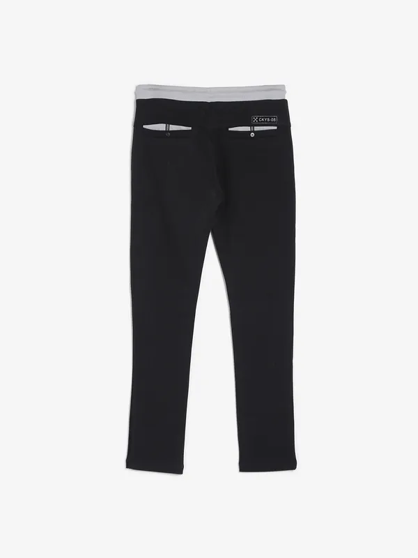 Cookyss solid track pant in black