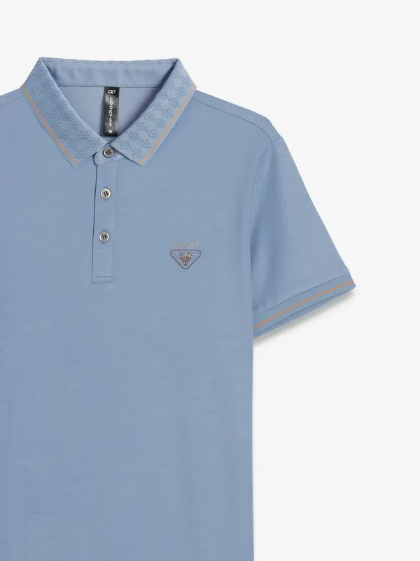 Cookyss stone blue plain cotton t shirt