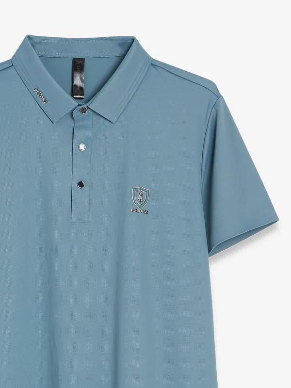 Cookyss stone blue plain t shirt