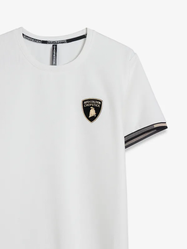 Chopstic white cotton t shirt