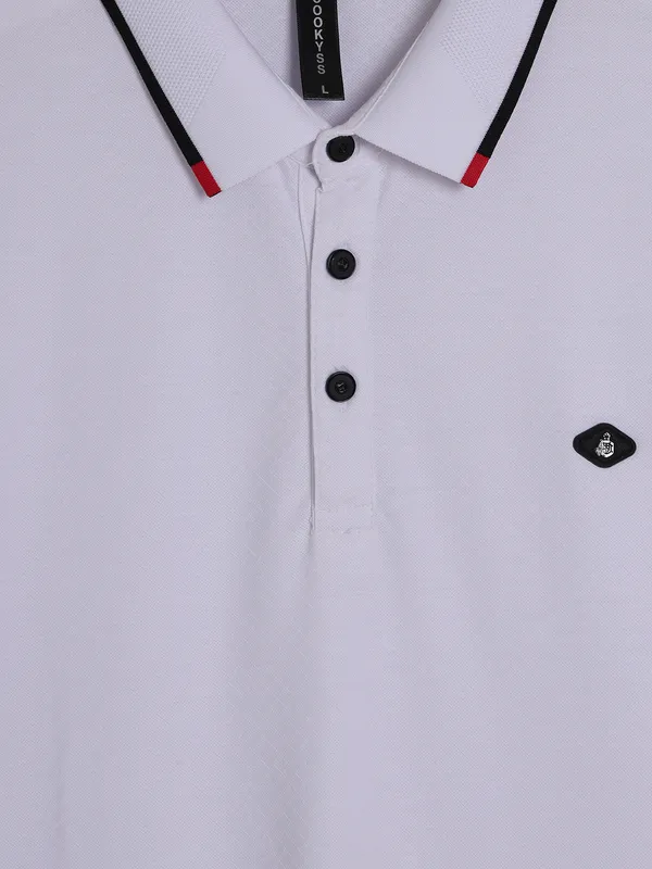 COOKYSS white plain casual t-shirt