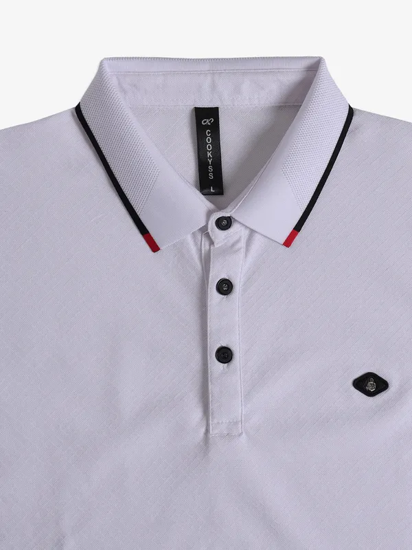 COOKYSS white plain casual t-shirt