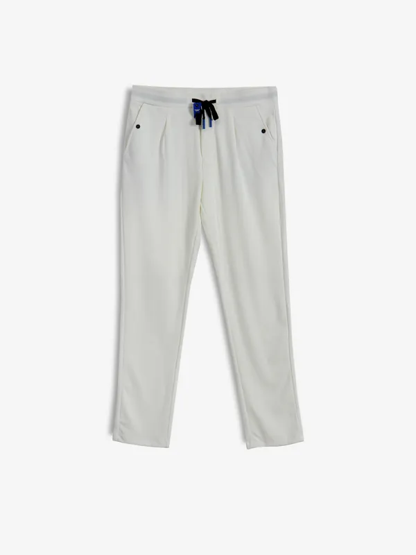 COOKYSS white solid cotton track pant