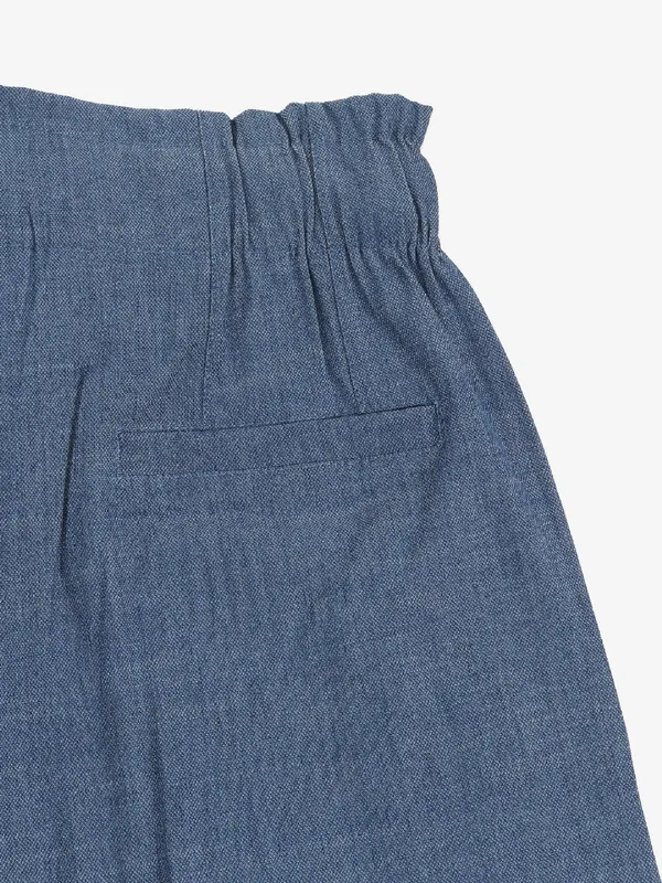 COOL blue cotton solid pant