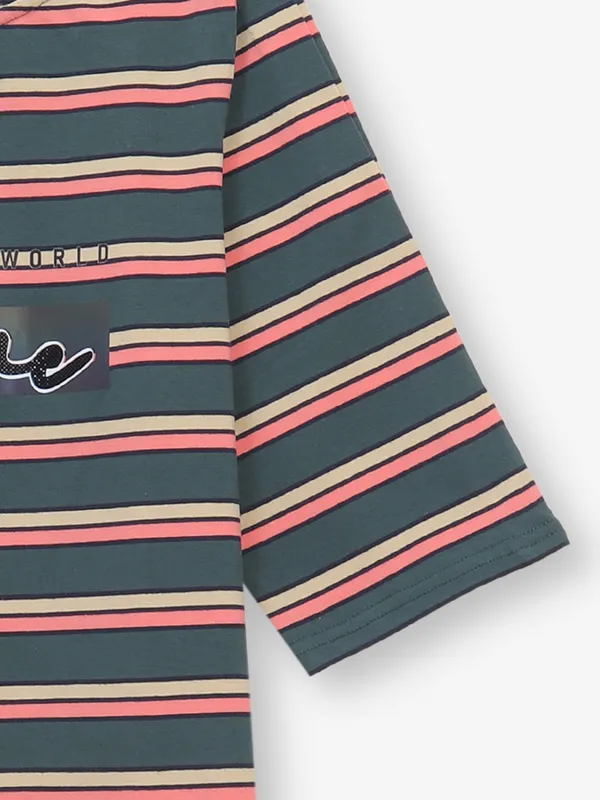 COOL dark grey stripe silk top