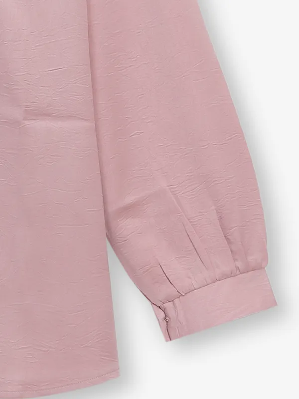 COOL onion pink silk top for women
