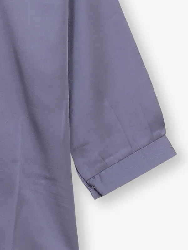 COOL plain purple silk top for women