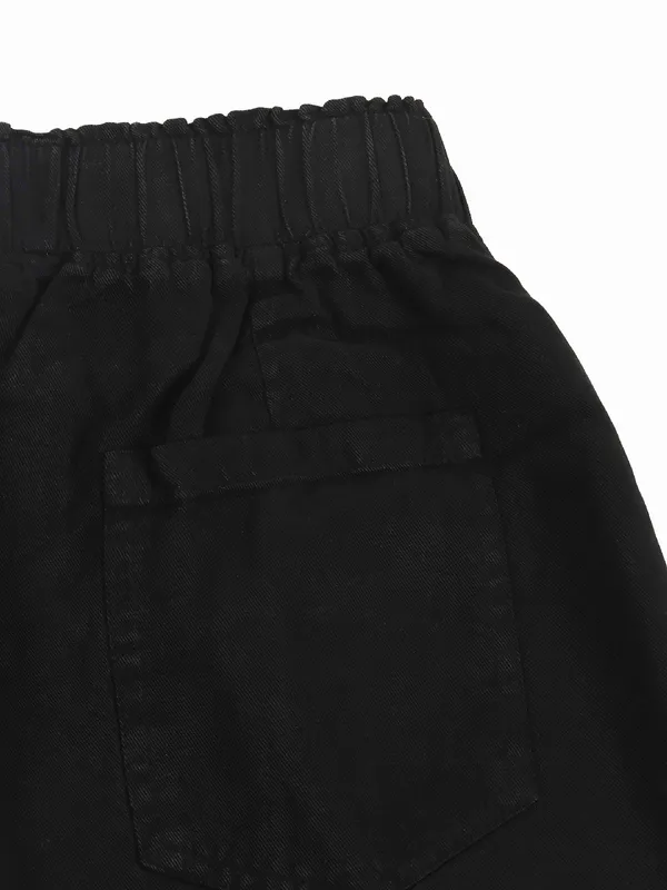 COOL solid black cotton jaggings