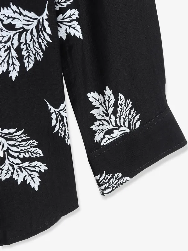 COPPER STONE balck printed shirt