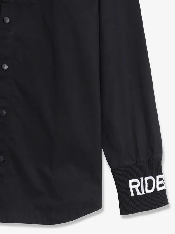 COPPER STONE black cotton shirt