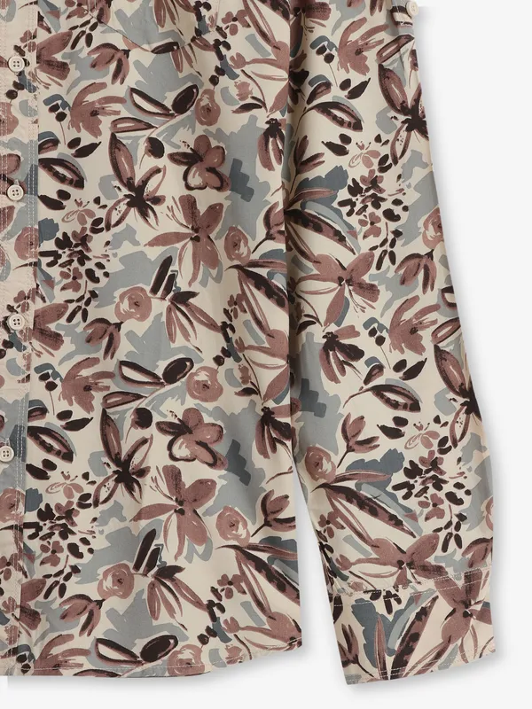 COPPER STONE printed cream shirt