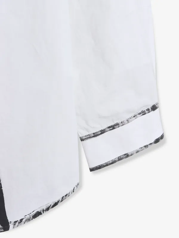 COPPER STONE white printed cotton shirt