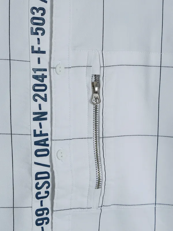 Copperstone white checks cotton shirt