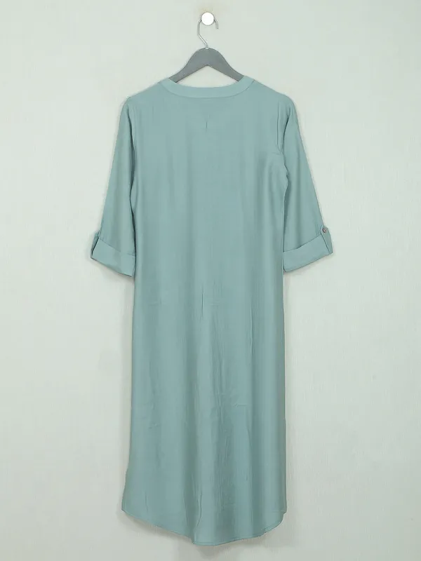 Cotton casual wear kurti for women in pista green