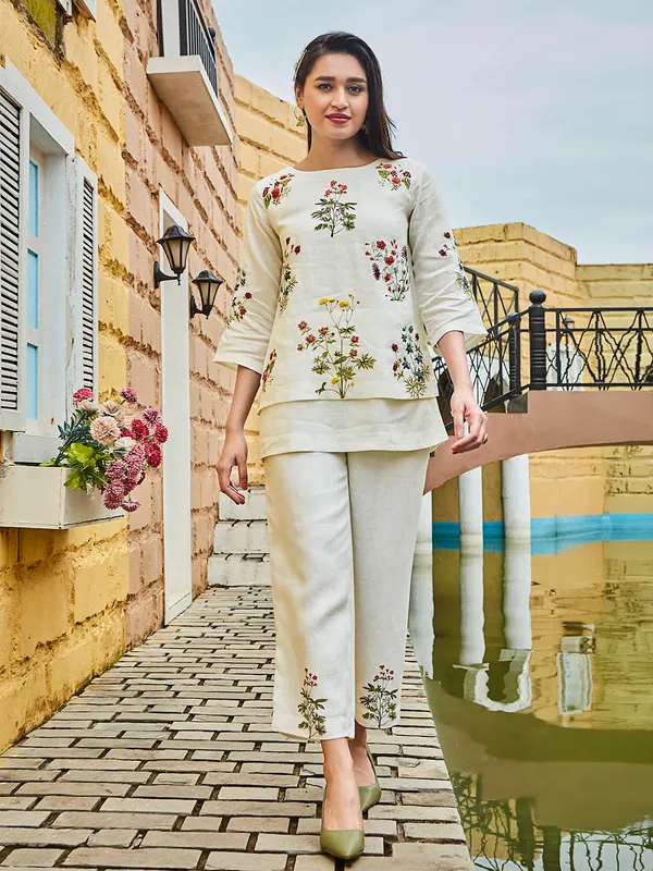 Cotton cream co ord set
