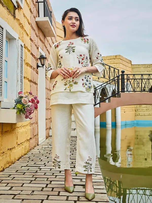 Cotton cream co ord set