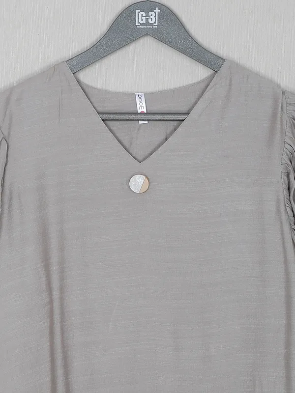 Cotton grey casual wear top