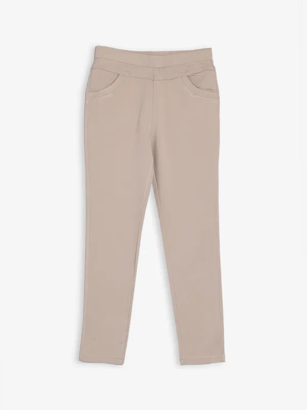 Global Republic cotton khaki solid jeggings