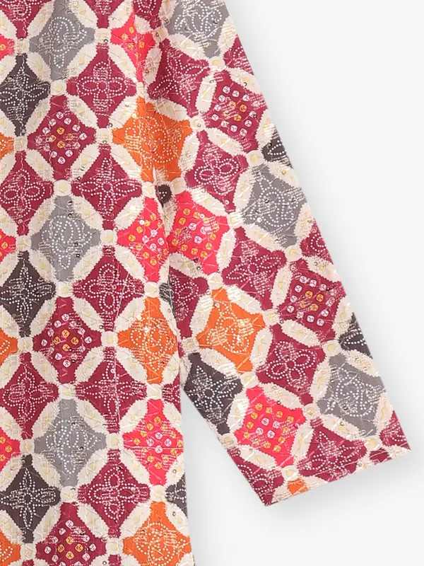 cotton maroon printed kurta pajama