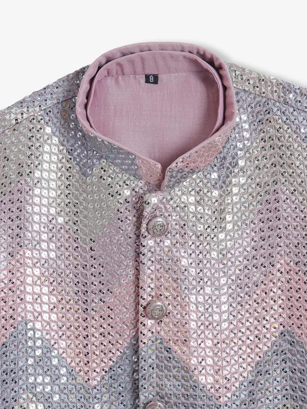 Cotton purple waistcoat set for wedding