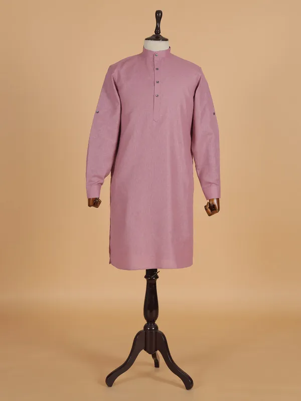 Cotton silk onion pink waistcoat set