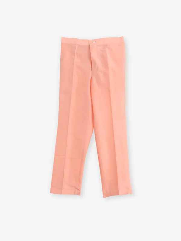 Cotton silk peach waistcoat set
