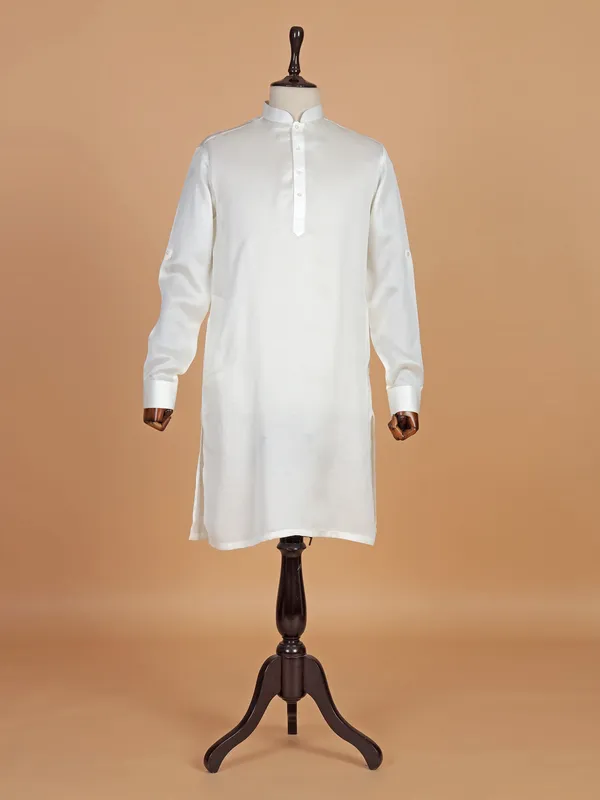 Cotton silk waistcoat set in peach