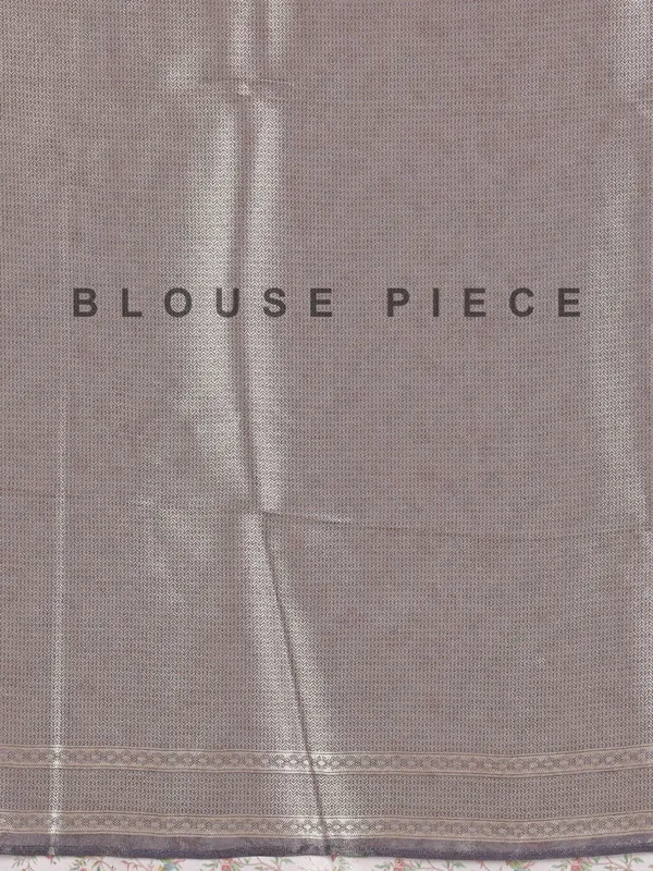 Cream georgette silk saree with contrast floral design