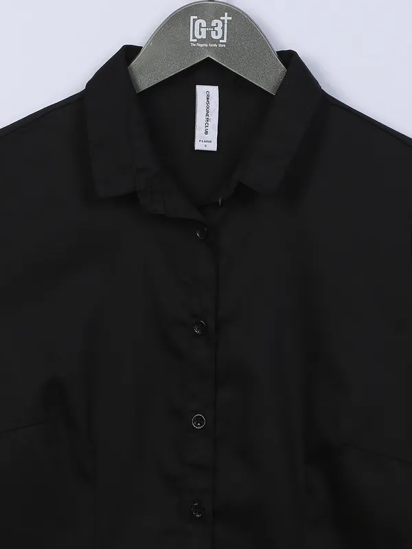 Crimsoune Club black plain shirt