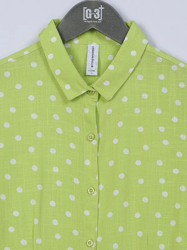 Crimsoune Club lime green shirt