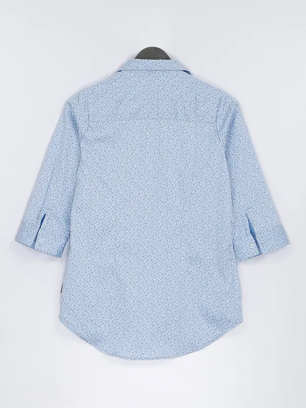 Crimsoune Club sky blue cotton shirt
