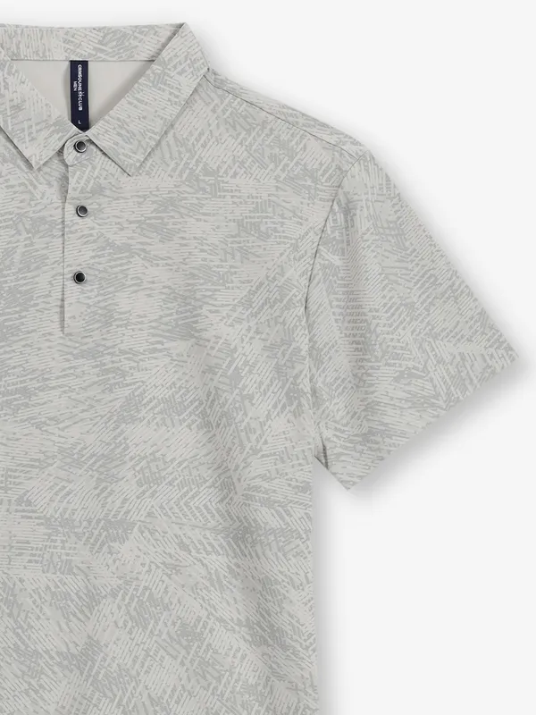 CRIMSOUNE CLUB beige printed cotton t-shirt