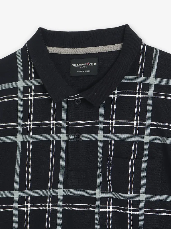 CRIMSOUNE CLUB black casual cotton t-shirt