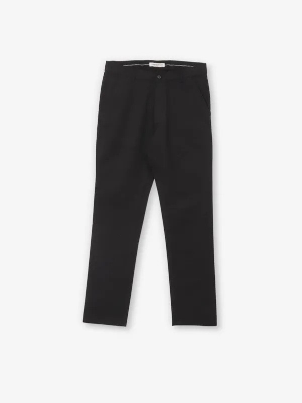 CRIMSOUNE CLUB black cotton urban fit men trousers