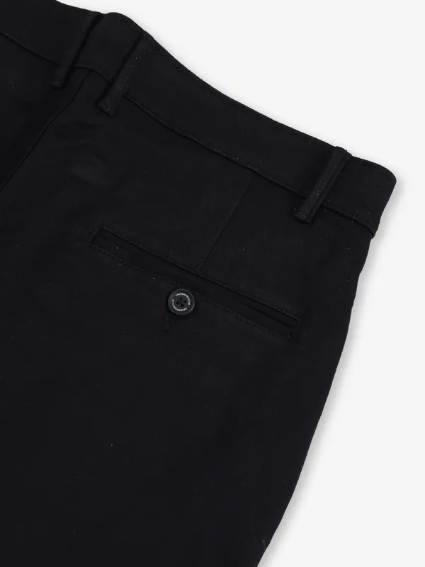 CRIMSOUNE CLUB black cotton urban fit trousers for men