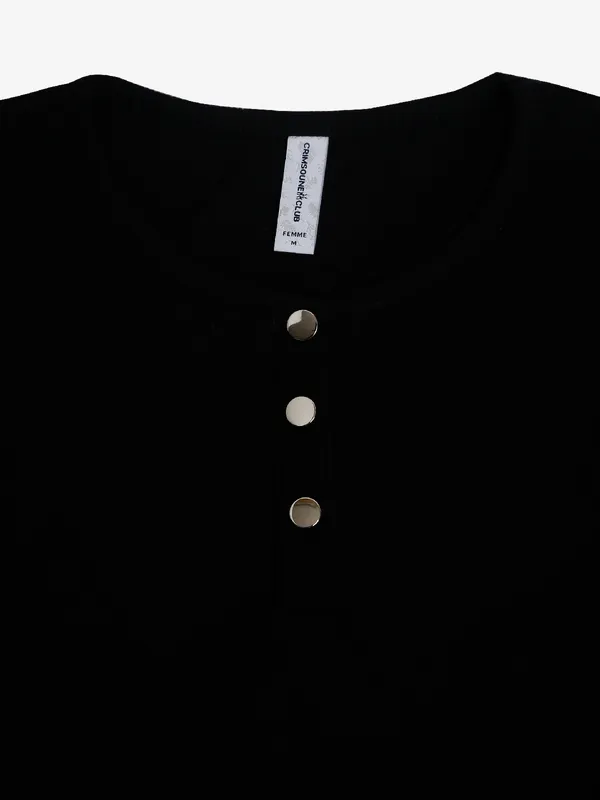 Crimsoune Club black plain cotton top