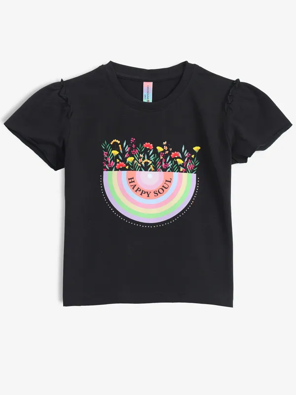CRIMSOUNE CLUB black printed t-shirt