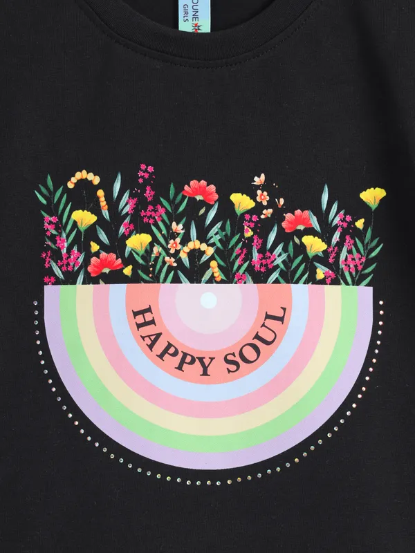 CRIMSOUNE CLUB black printed t-shirt