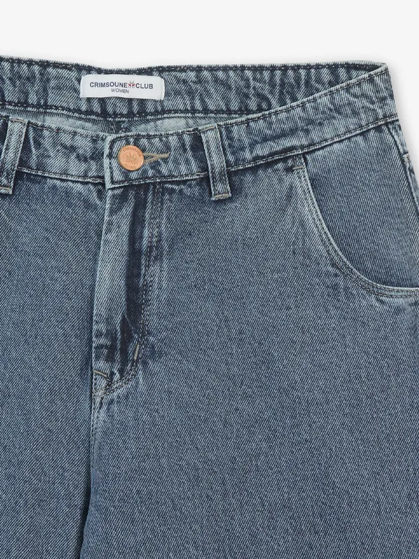 CRIMSOUNE CLUB blue washed denim jeans for casual wear
