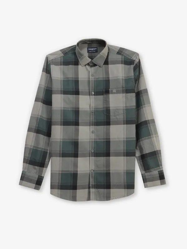 CRIMSOUNE CLUB bottle green checks shirt