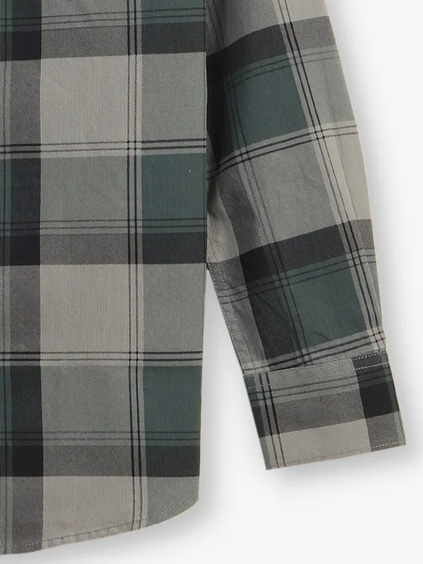 CRIMSOUNE CLUB bottle green checks shirt