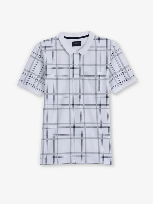 CRIMSOUNE CLUB checks white t-shirt